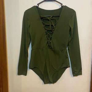 Olive Green Long Sleeve body suit